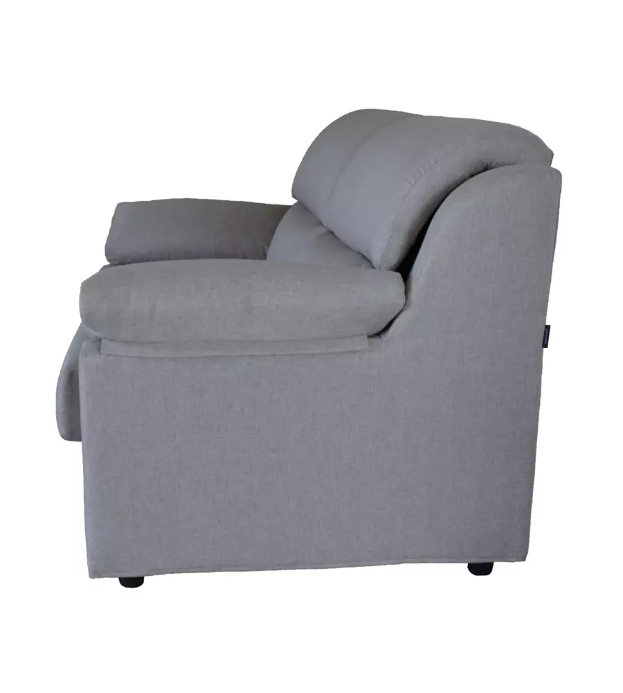 DIVANO 2 POSTI MAXI BELLAHOME "FIRENZE" GRIGIO TESSUTO SFODERABILE E ANTIMACCHIA, 170X95X93 CM