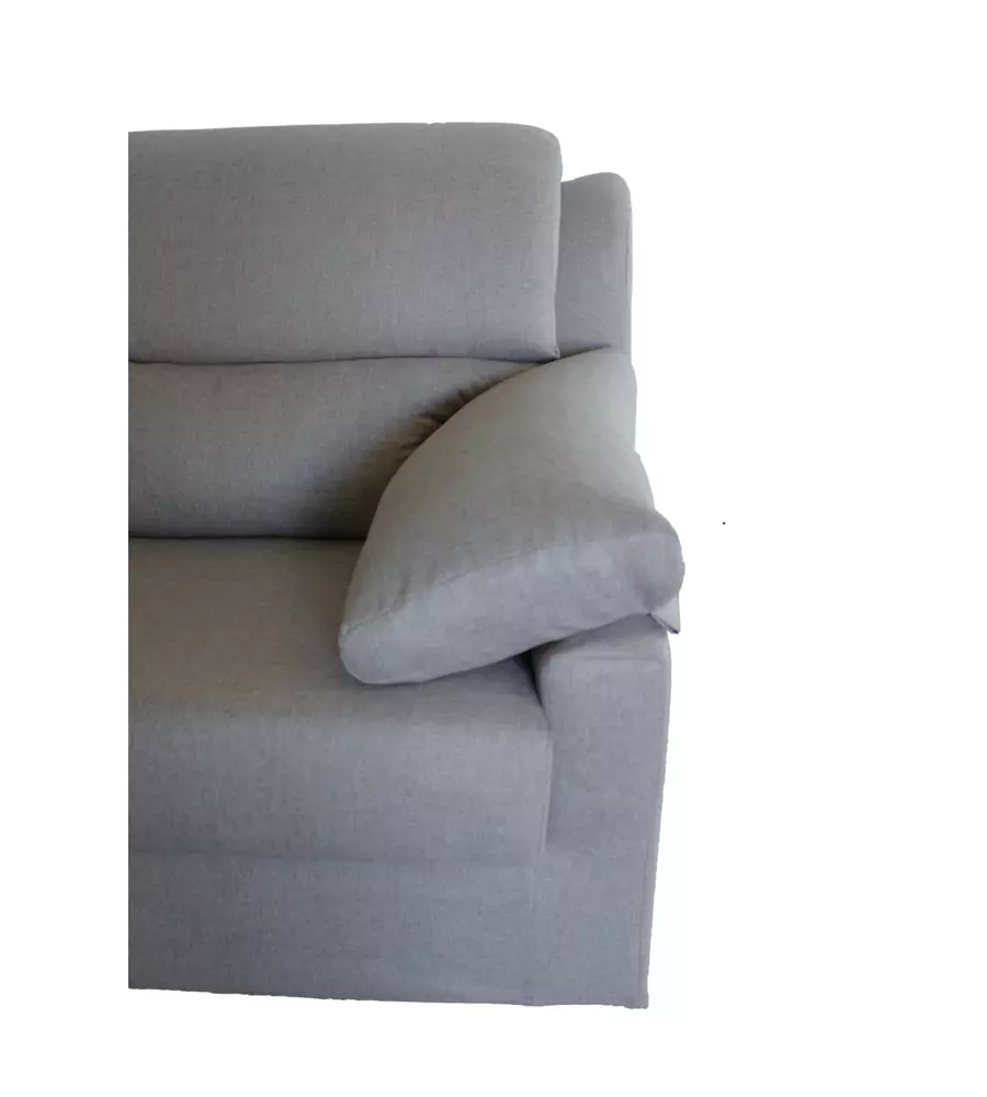 DIVANO 2 POSTI MAXI BELLAHOME "FIRENZE" GRIGIO TESSUTO SFODERABILE E ANTIMACCHIA, 170X95X93 CM