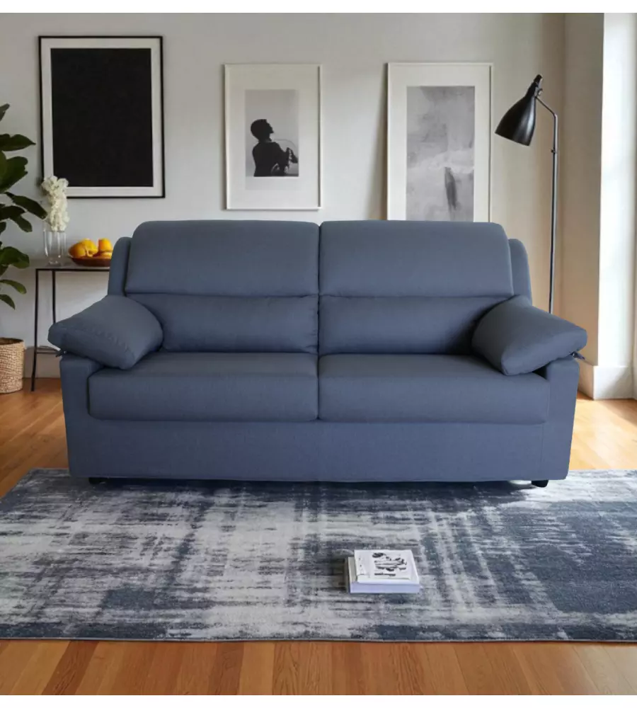 DIVANO 3 POSTI BELLAHOME "FIRENZE" AVIO TESSUTO SFODERABILE E ANTIMACCHIA, 190X95X93 CM