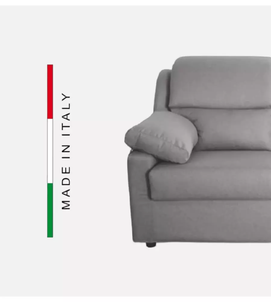 DIVANO 3 POSTI BELLAHOME "FIRENZE" BEIGE TESSUTO SFODERABILE E ANTIMACCHIA, 190X95X93 CM
