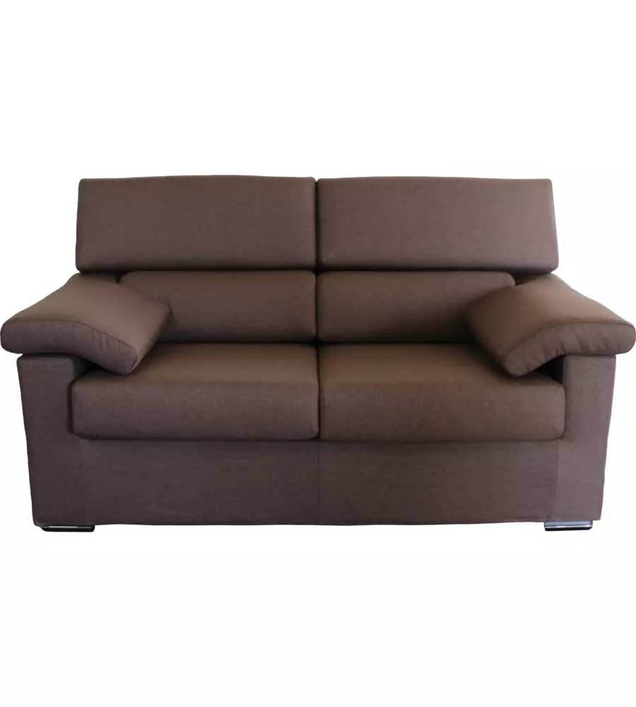 DIVANO 2 POSTI BELLAHOME "VENEZIA" MARRONE TESSUTO SFODERABILE E ANTIMACCHIA, 160X93X93 CM