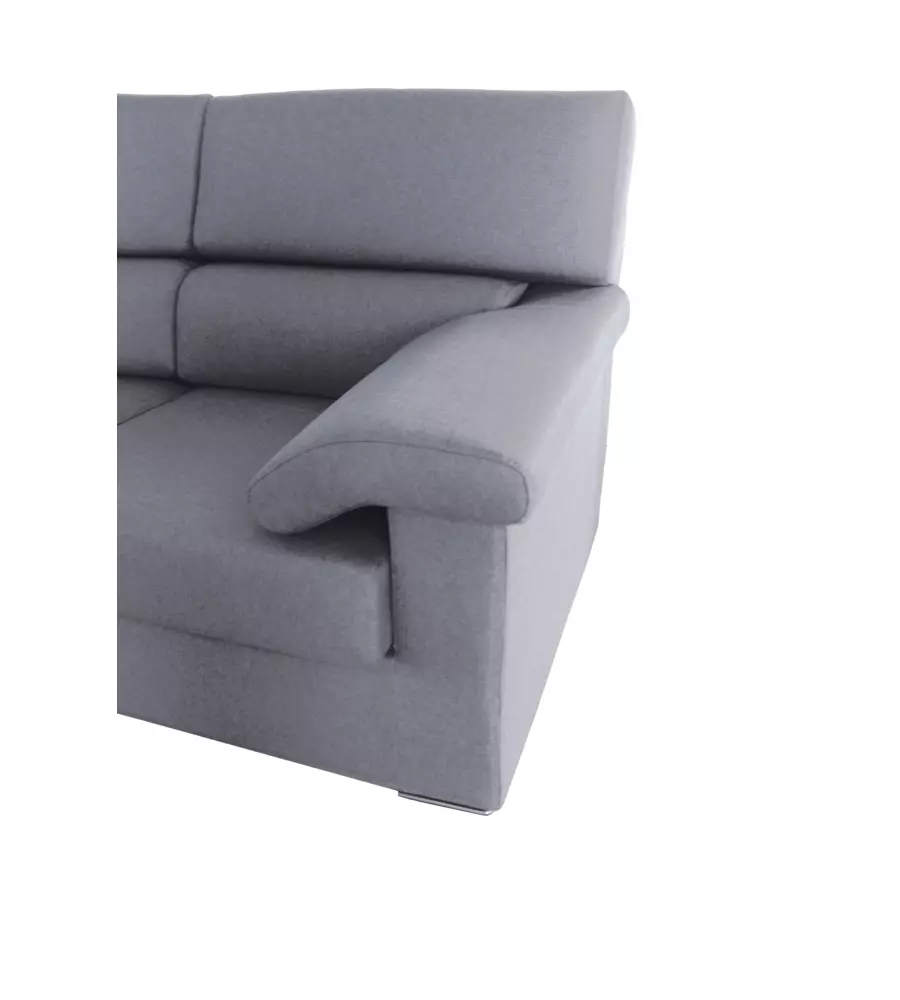 DIVANO 2 POSTI BELLAHOME "VENEZIA" GRIGIO TESSUTO SFODERABILE E ANTIMACCHIA, 160X93X93 CM