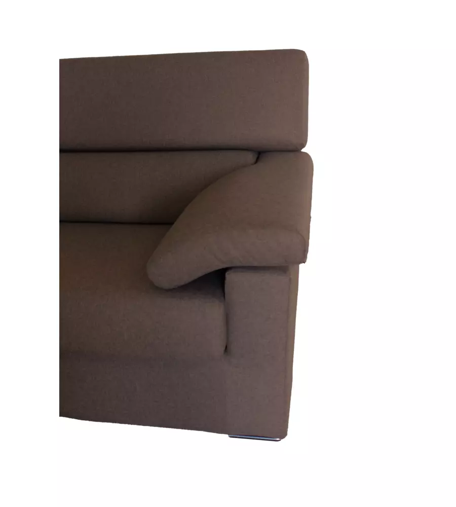 DIVANO 3 POSTI BELLAHOME "VENEZIA" MARRONE TESSUTO SFODERABILE E ANTIMACCHIA, 200X93X93 CM