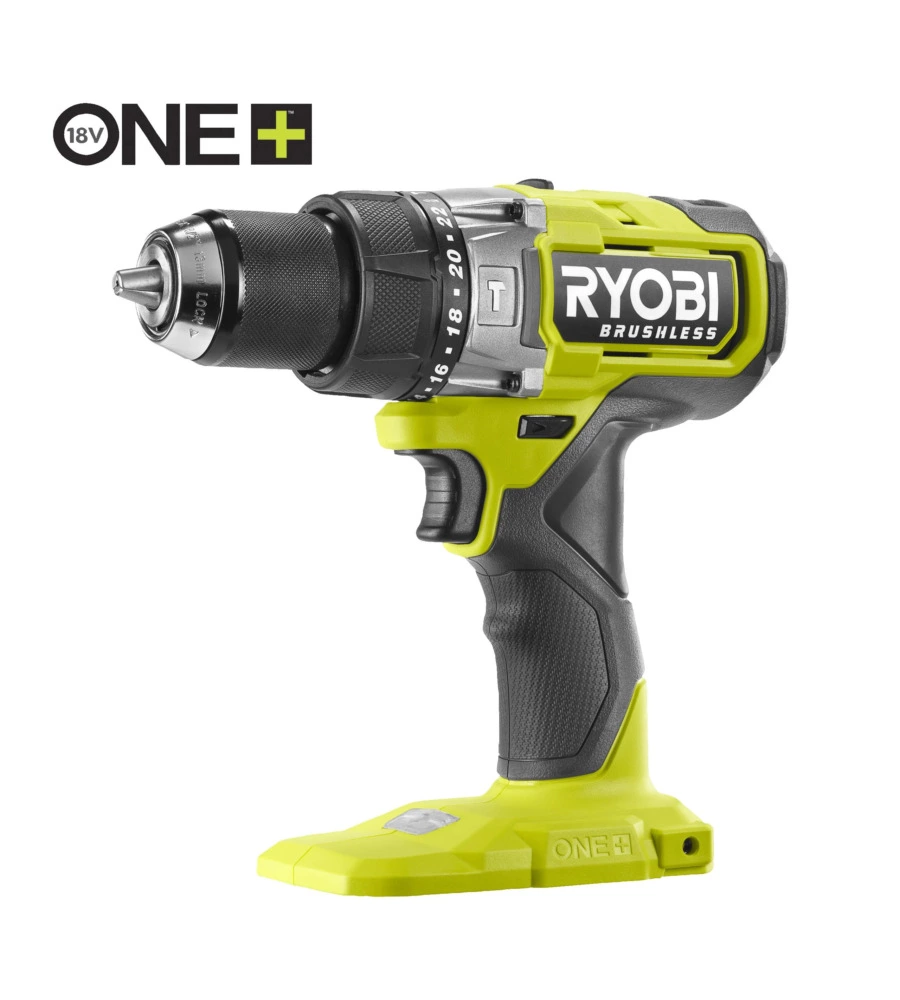 TRAPANO AVVITATORE A PERCUSSIONE A BATTERIA RYOBI "RPD18BL2-0" 18V, SOLO CORPO MACCHINA
