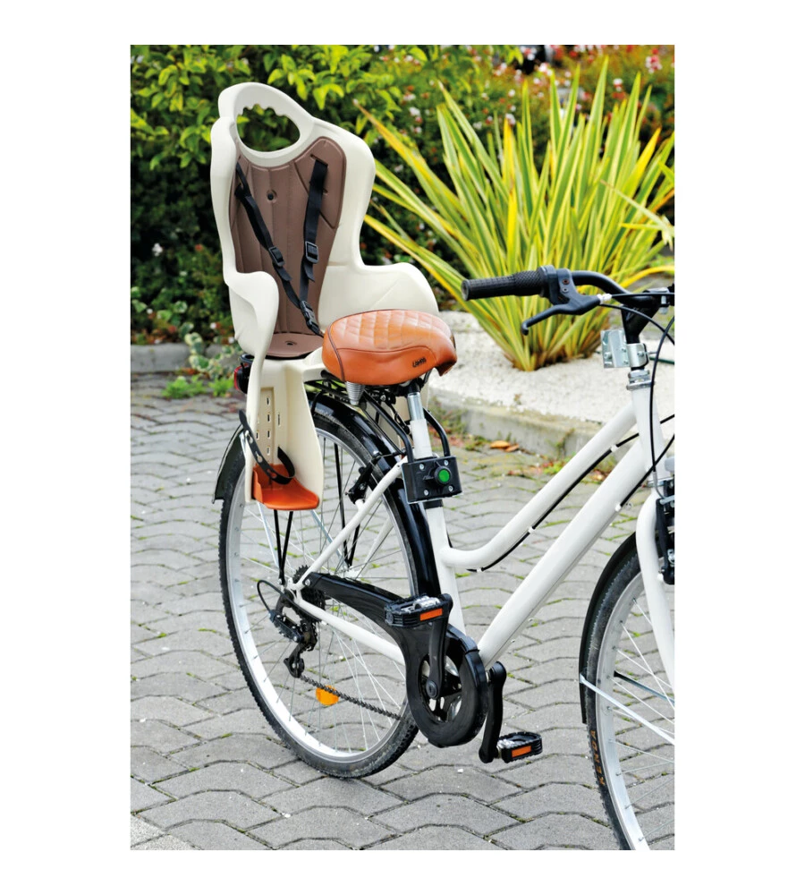 SEGGIOLINO POSTERIORE PER BICICLETTA LAMPA "HOLLY" CON ATTACCO AL TELAIO COLORI ASSORTITI PORTATA MASSIMA 22 KG