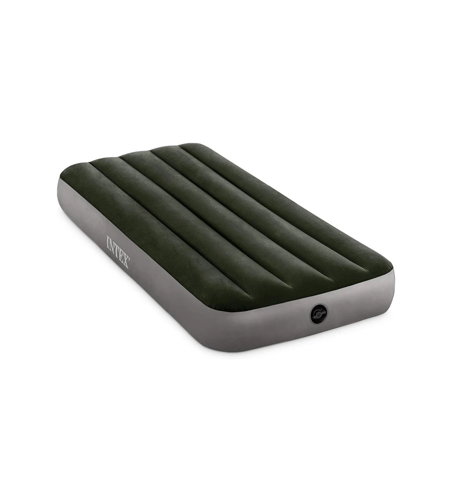 MATERASSO MEZZA PIAZZA GONFIABILE INTEX "AIRBED DURA-BEAM STANDARD PRESTIGE DOWNY" VERDE 76X191X25 CM - COD. 64106