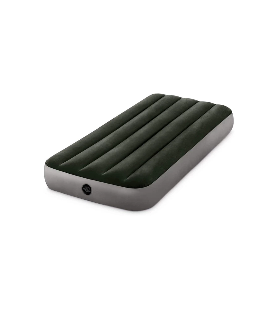 MATERASSO MEZZA PIAZZA GONFIABILE INTEX "AIRBED DURA-BEAM STANDARD PRESTIGE DOWNY" VERDE 76X191X25 CM - COD. 64106