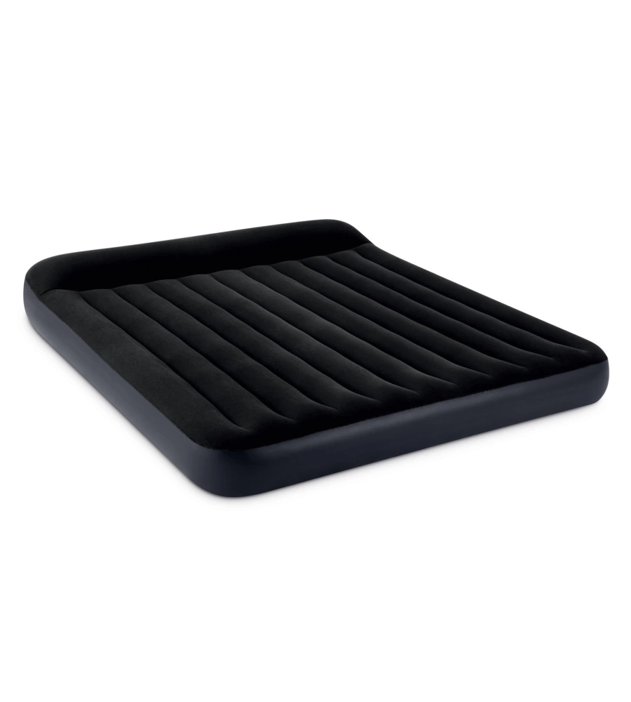 MATERASSO MATRIMONIALE GONFIABILE INTEX "AIRBED DURA-BEAM PILLOW REST CLASSIC" BLU SCURO 183X203X25 CM - COD. 64144