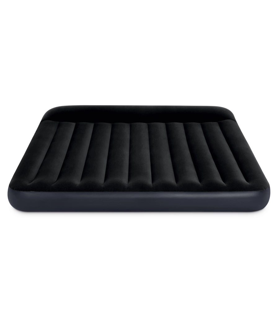 MATERASSO MATRIMONIALE GONFIABILE INTEX "AIRBED DURA-BEAM PILLOW REST CLASSIC" BLU SCURO 183X203X25 CM - COD. 64144
