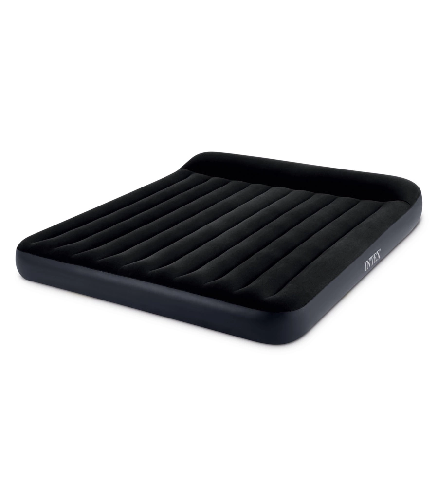 MATERASSO MATRIMONIALE GONFIABILE INTEX "AIRBED DURA-BEAM PILLOW REST CLASSIC" BLU SCURO 183X203X25 CM - COD. 64144