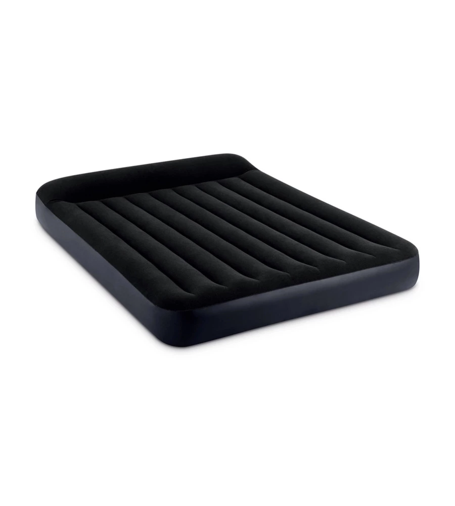 MATERASSO MATRIMONIALE GONFIABILE INTEX "AIRBED DURA-BEAM PILLOW REST CLASSIC" BLU SCURO 152X203X25 CM - COD. 64150ND