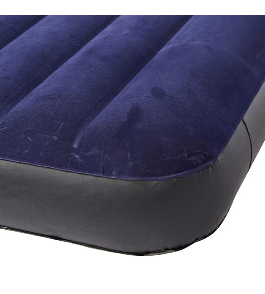 MATERASSO MATRIMONIALE KING GONFIABILE INTEX "AIRBED DURA-BEAM STANDARD CLASSIC DOWNY" BLU 183X203X25 CM - COD. 64755