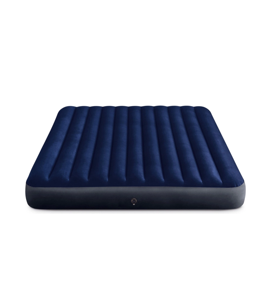 MATERASSO MATRIMONIALE KING GONFIABILE INTEX "AIRBED DURA-BEAM STANDARD CLASSIC DOWNY" BLU 183X203X25 CM - COD. 64755