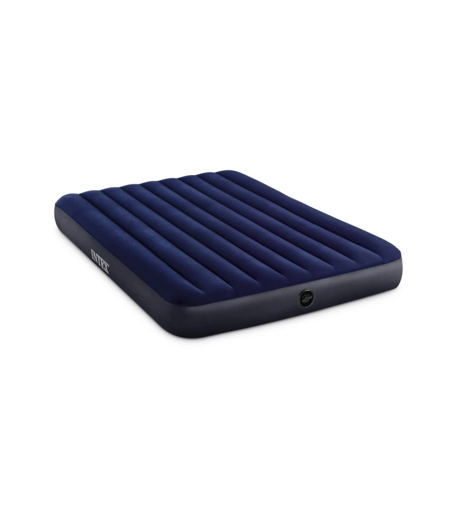 MATERASSO PIAZZA E MEZZA GONFIABILE INTEX "AIRBED DURA-BEAM STANDARD CLASSIC DOWNY" BLU 137X191X25 CM - COD. 64758