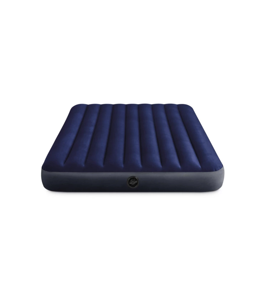 MATERASSO PIAZZA E MEZZA GONFIABILE INTEX "AIRBED DURA-BEAM STANDARD CLASSIC DOWNY" BLU 137X191X25 CM - COD. 64758