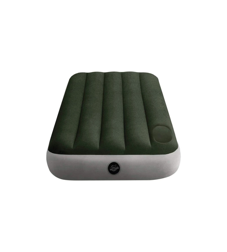 MATERASSO MEZZA PIAZZA GONFIABILE INTEX "AIRBED DURA-BEAM STANDARD DOWNY" CON POMPA A PEDALE VERDE 76X191X25 CM - COD. 64760