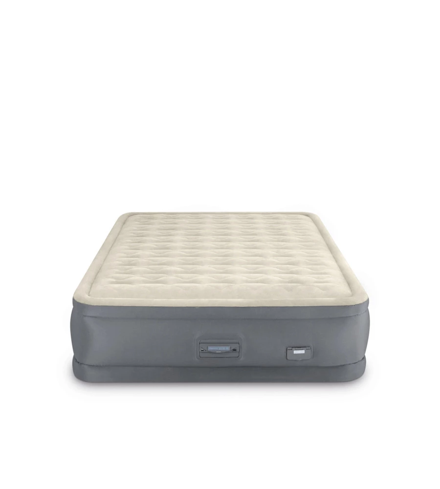 MATERASSO MATRIMONIALE AUTOGONFIANTE INTEX "AIRBED DURA-BEAM PREMAIRE II" CON POMPA ELETTRICA INCORPORATA, PORTA USB E CONTROLLO TRAMITE APP BEIGE 152X203X46 CM - COD. 64926
