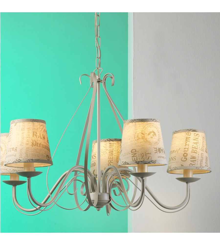 LAMPADARIO ONLI "POLETTE" 5 LUCI, E14