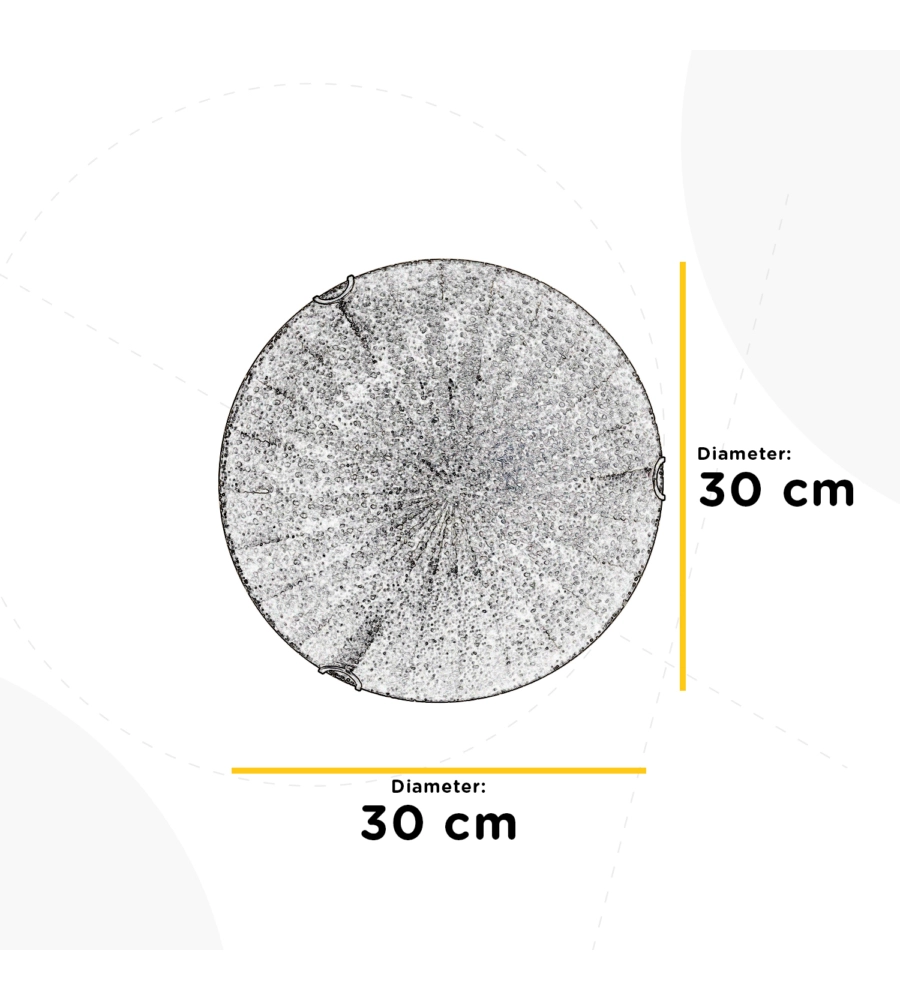 PLAFONIERA ONLI "CRUX" VETRO DIAMETRO 30 CM, E27