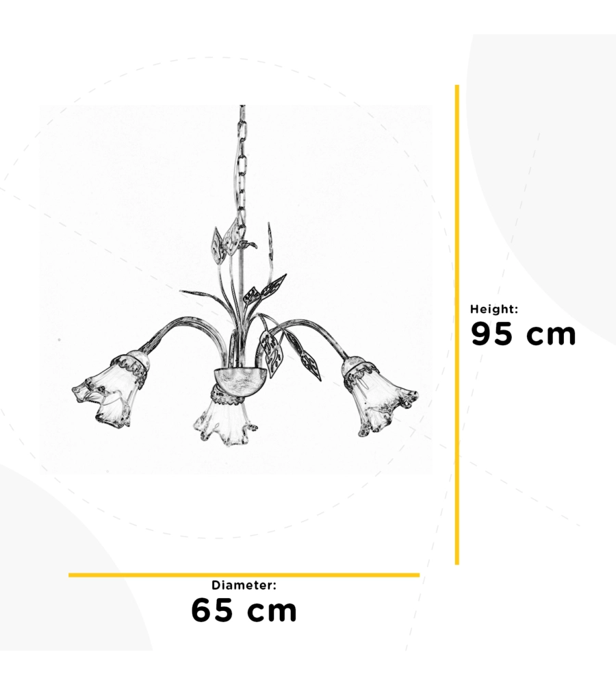 LAMPADARIO ONLI "LANCIA" 3 LUCI, E14
