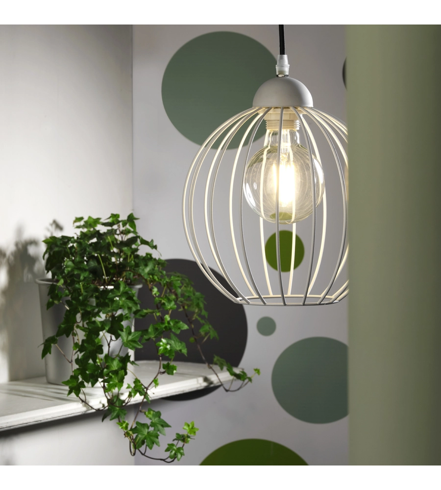 LAMPADARIO ONLI "MELONE" BIANCO 1 LUCE, E27