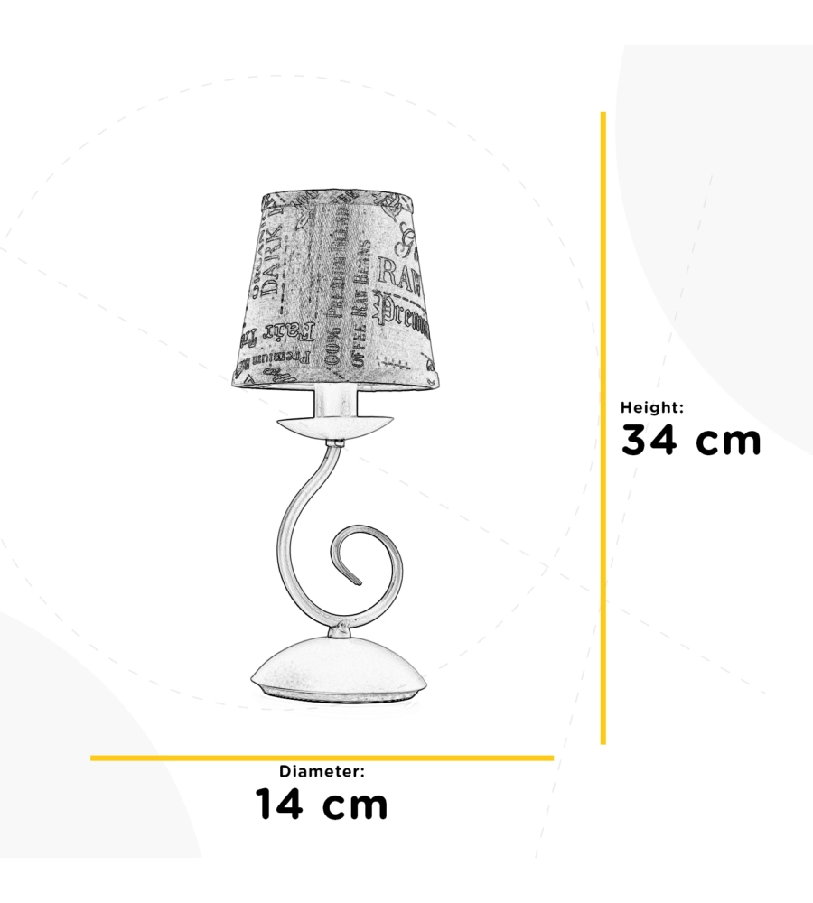 LAMPADA DA TAVOLO ONLI "POLETTE" SABBIA, E14
