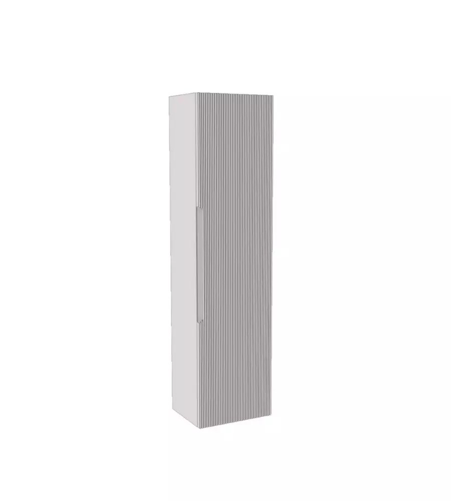 COLONNA PENSILE SOSPESA DECOR BAGNO "CANALETTO" CON 1 ANTA COLORE BIANCO NEVE, 35X28X138 CM