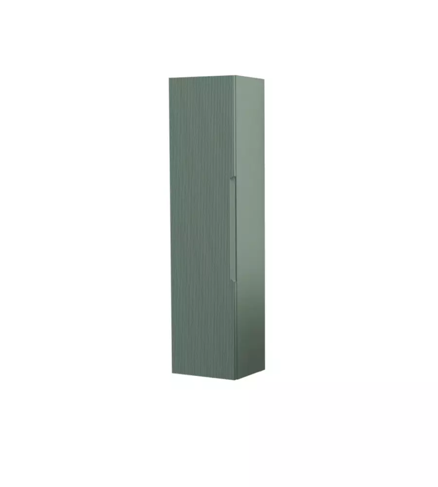 COLONNA PENSILE SOSPESA DECOR BAGNO "CANALETTO" CON 1 ANTA COLORE VERDE SALVIA, 35X28X138 CM