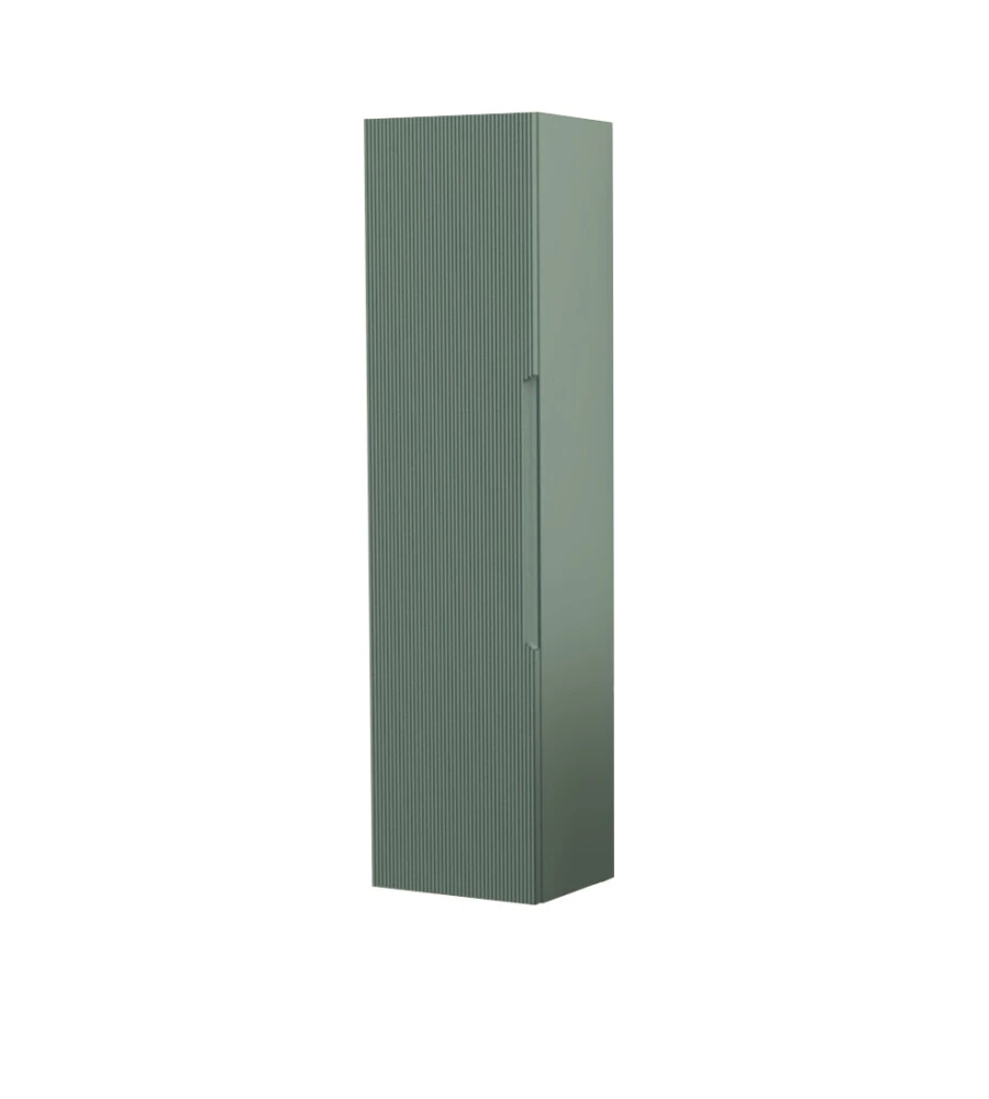 COLONNA PENSILE SOSPESA DECOR BAGNO "CANALETTO" CON 1 ANTA COLORE VERDE SALVIA, 35X28X138 CM