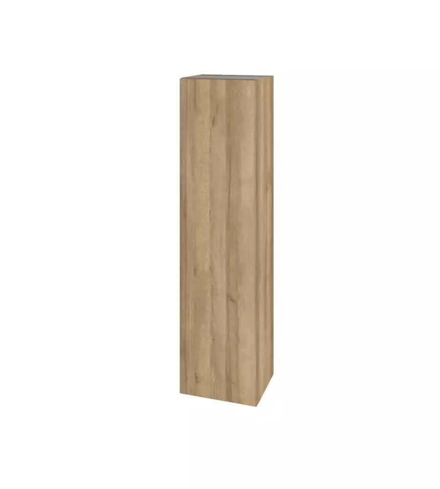 COLONNA PENSILE SOSPESA DECOR BAGNO CON 1 ANTA COLORE ROVERE FARNIA, 35X28X138 CM
