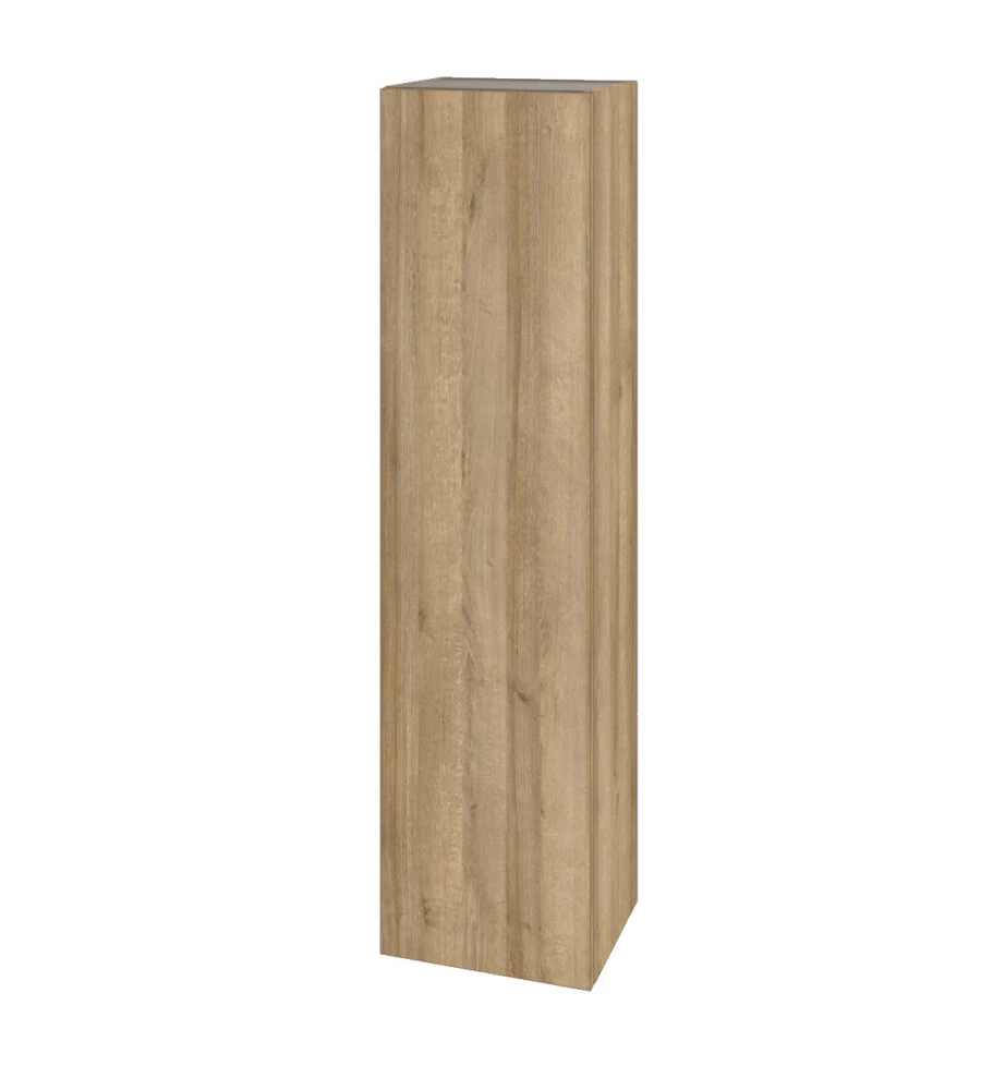 COLONNA PENSILE SOSPESA DECOR BAGNO CON 1 ANTA COLORE ROVERE FARNIA, 35X28X138 CM