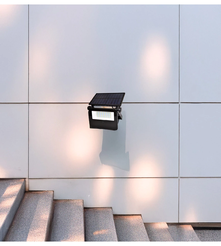 FARO DA MURO LED SOLARE CREPUSCOLARE, 12 W 5000 K