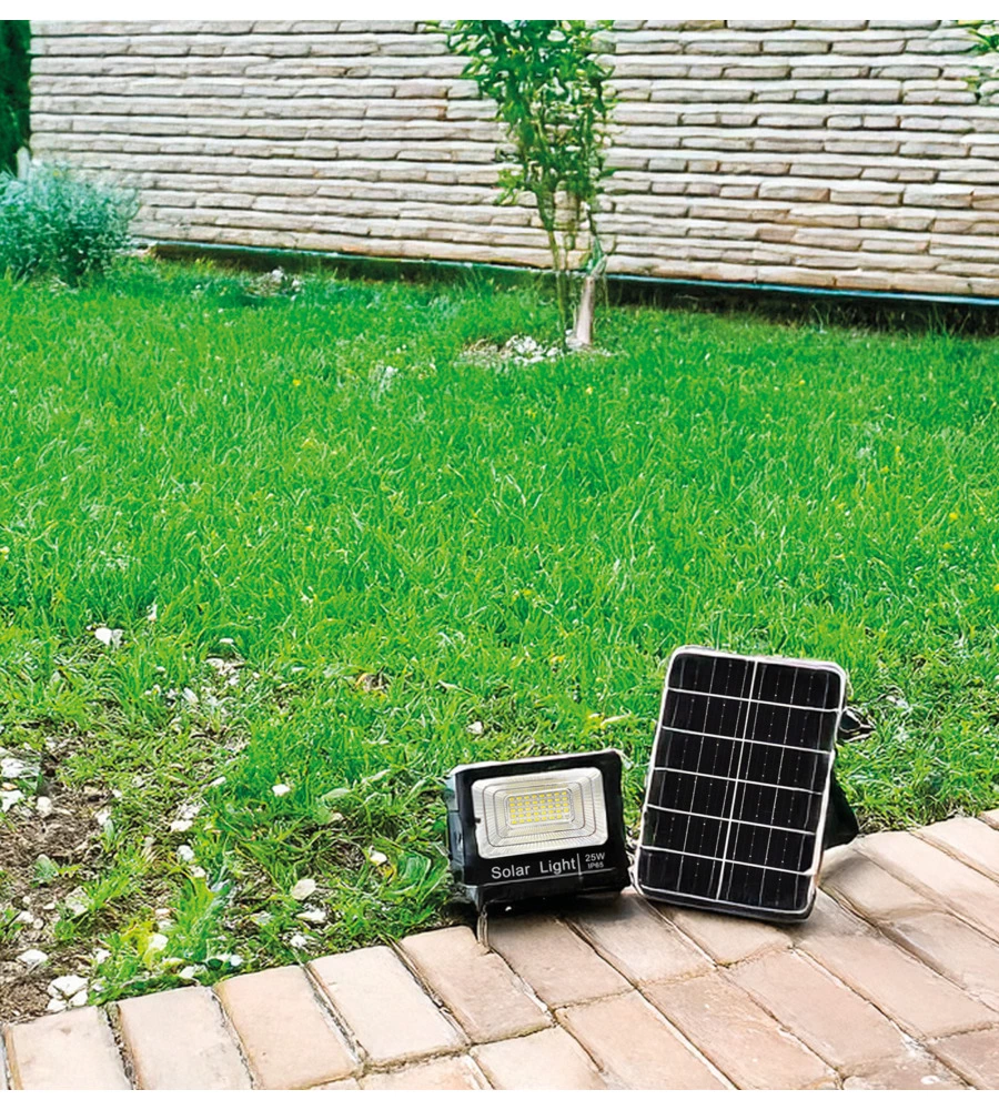 FARO LED DA ESTERNO SOLARE CREPUSCOLARE, 25 W 4000 K