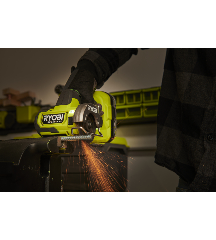 SMERIGLIATRICE COMPATTA RYOBI "RCT18BL-0" BRUSHLESS 18V - SOLO CORPO MACCHINA
