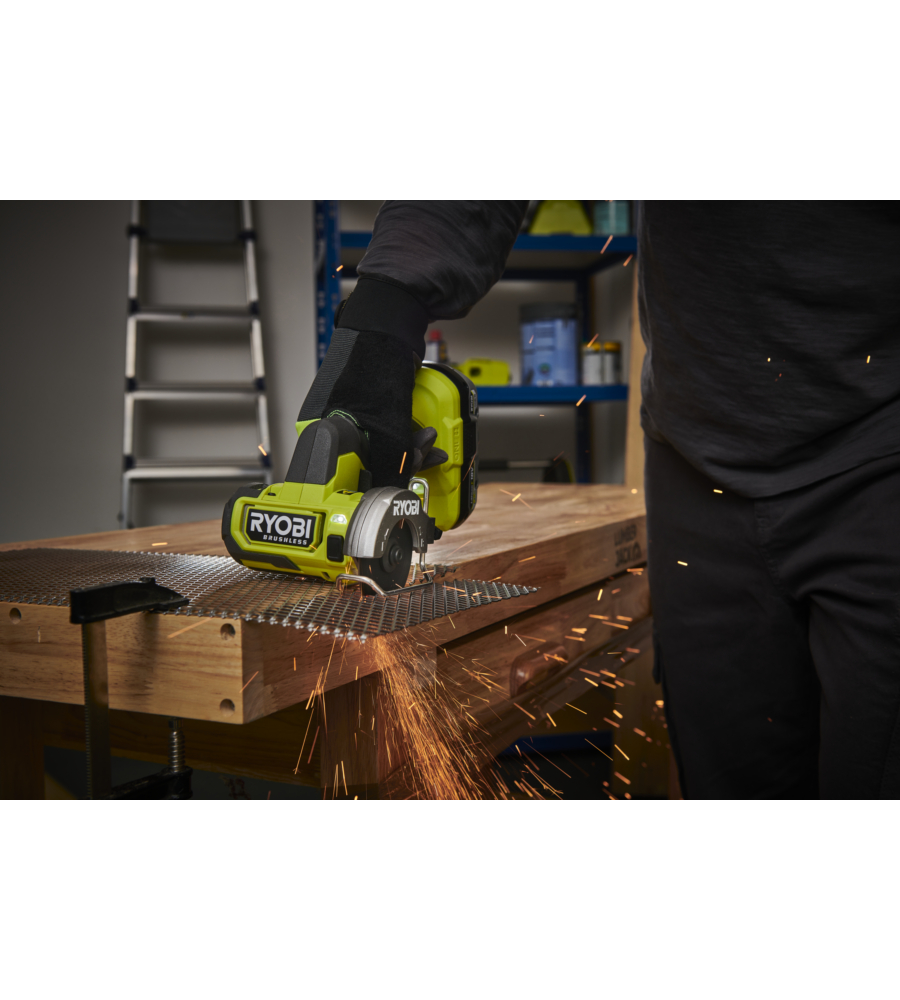 SMERIGLIATRICE COMPATTA RYOBI "RCT18BL-0" BRUSHLESS 18V - SOLO CORPO MACCHINA