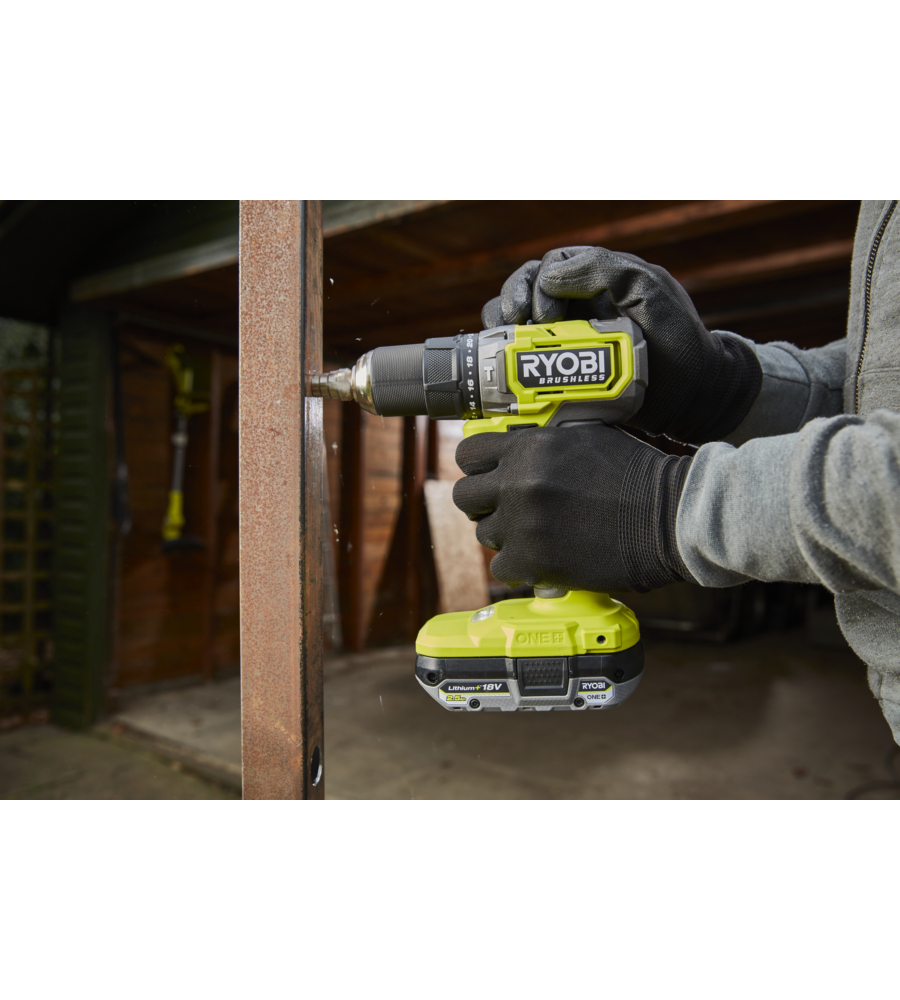 TRAPANO A PERCUSSIONE A BATTERIA RYOBI "RPD18BL1-0" 18V, SOLO CORPO MACCHINA