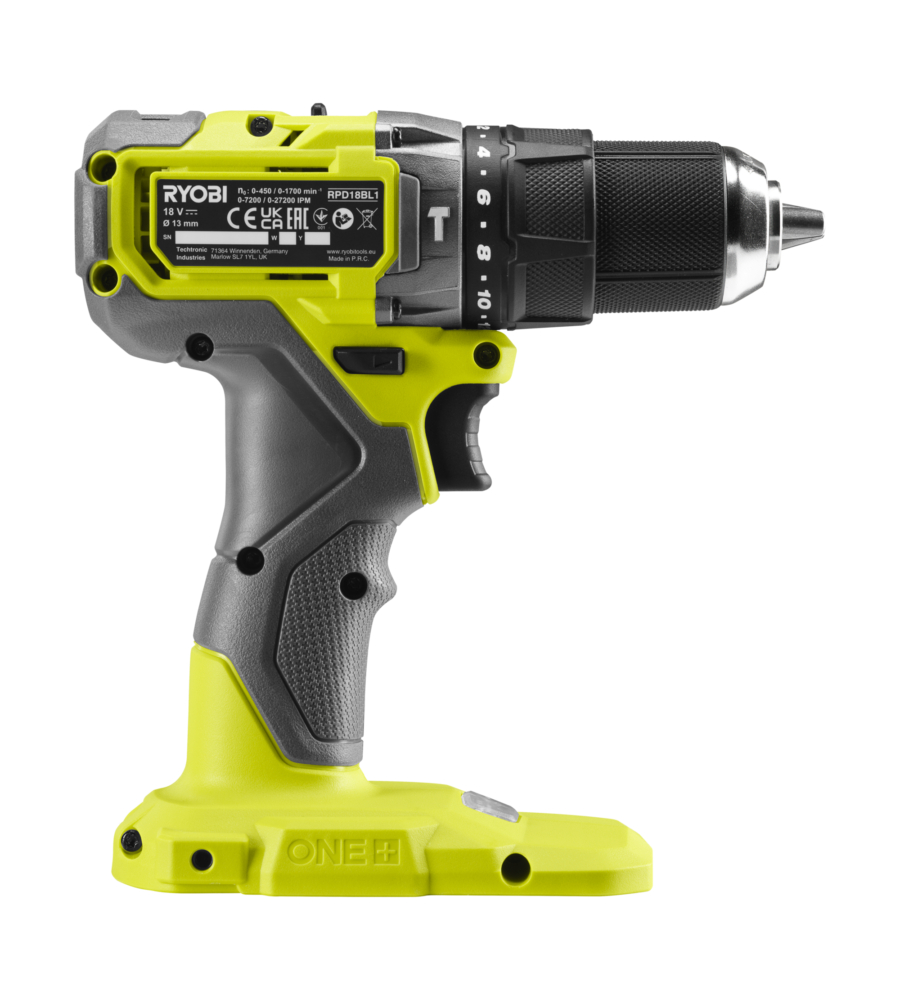 TRAPANO A PERCUSSIONE A BATTERIA RYOBI "RPD18BL1-0" 18V, SOLO CORPO MACCHINA