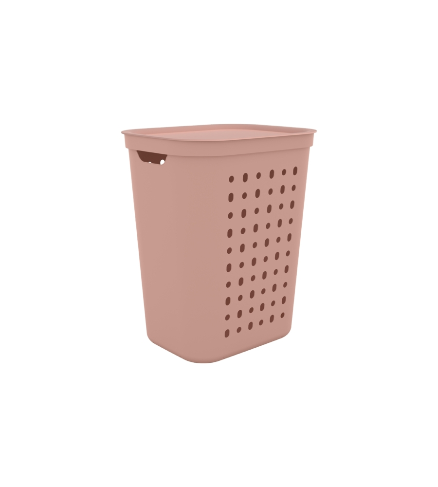 CESTA PORTABIANCHERIA "JONA" COLORE ROSA DA 55 LITRI