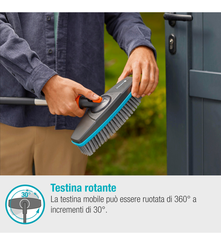 SET MANICO PER PULIZIA GARDENA "CLEANSYSTEM SOFT" PER SUPERFICI DELICATE