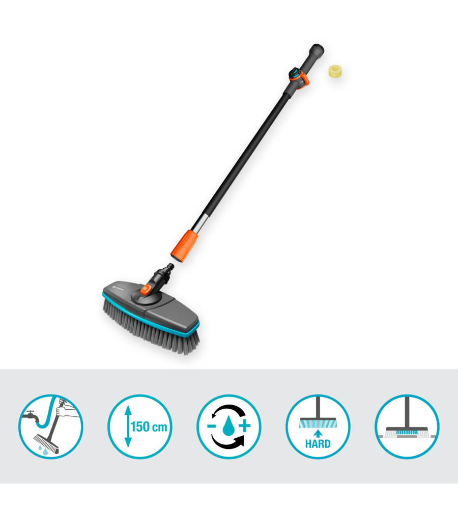 SET MANICO PER PULIZIA GARDENA "CLEANSYSTEM SOFT" PER SUPERFICI DELICATE