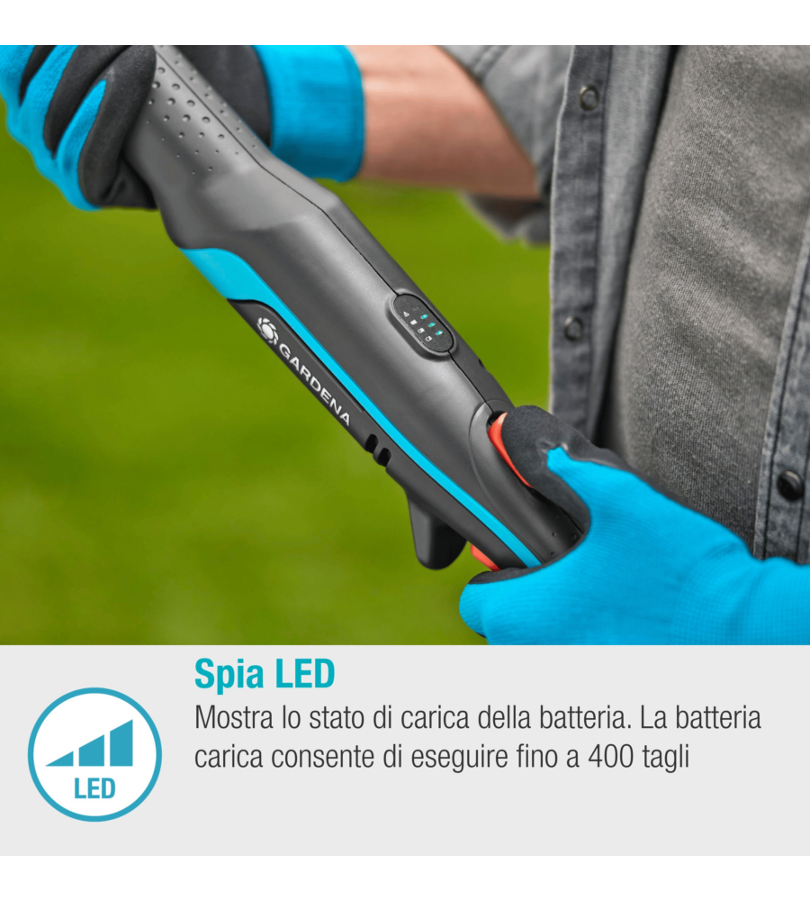 SVETTATIO TELESCOPICO A BATTERIA GARDENA "HIGHCUT 360" TAGLIO 28 MM 18V 2AH