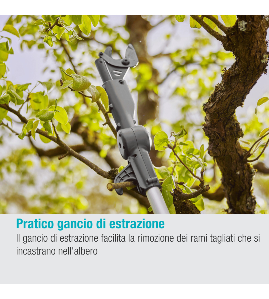 SVETTATIO TELESCOPICO A BATTERIA GARDENA "HIGHCUT 360" TAGLIO 28 MM 18V 2AH