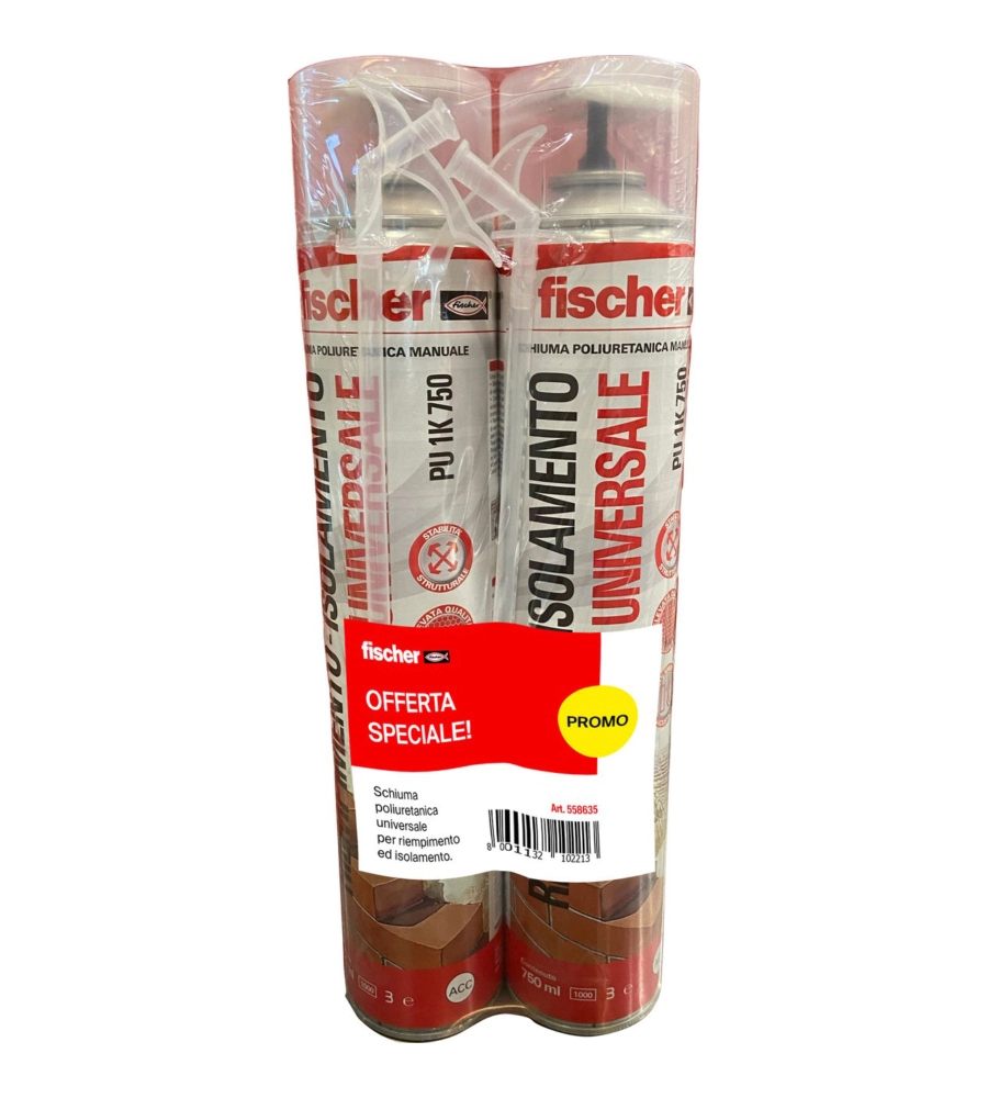 SCHIUMA UNIVERSALE POLIURETANICA 2X750 ML