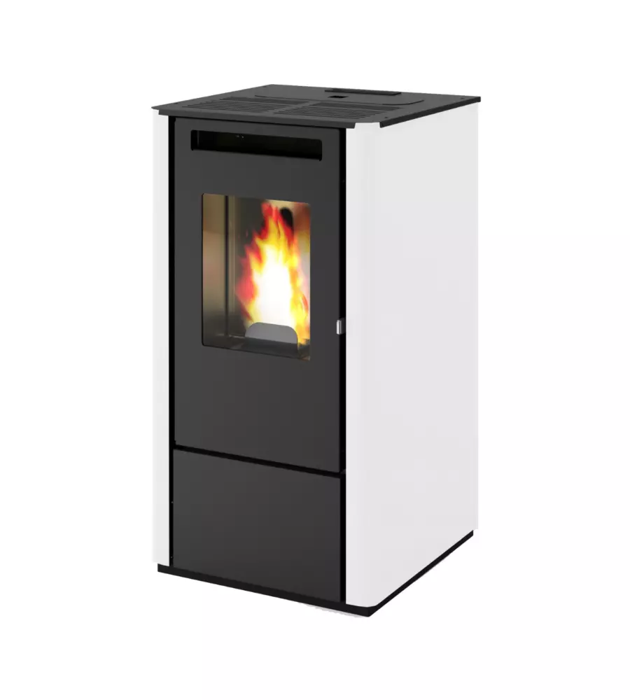 STUFA A PELLET PUNTO FUOCO "THELMA" BIANCO 8 KW