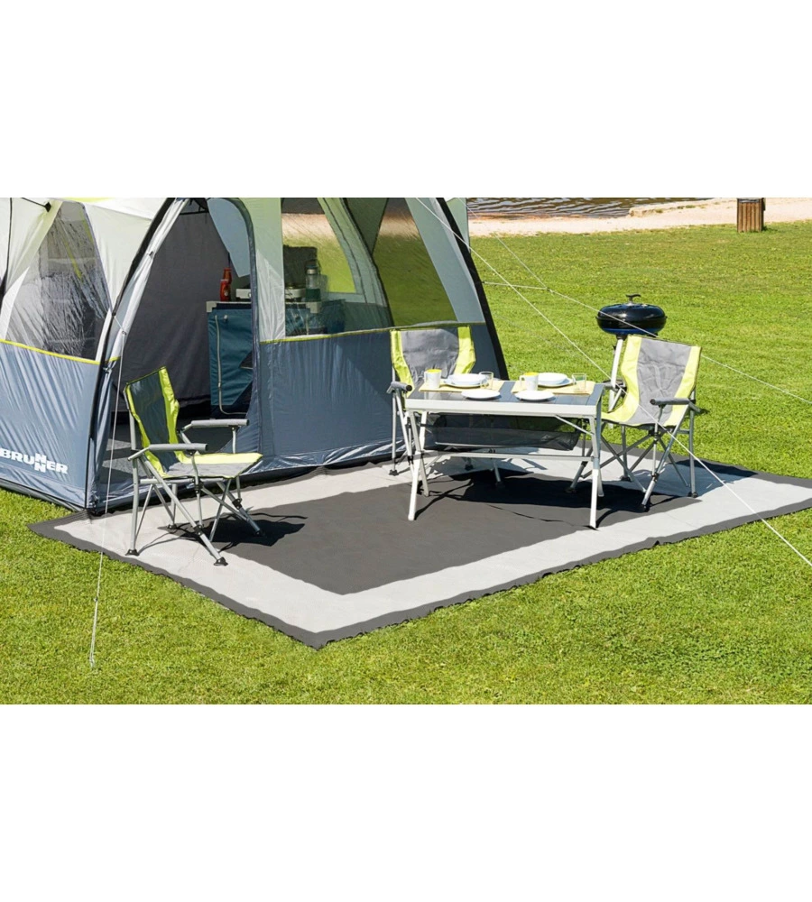 OUTLET - DIFETTI ESTETICI- STUOIA DA CAMPEGGIO BRUNNER "BALMAT" ANTRACITE E GRIGIO 250X400 CM