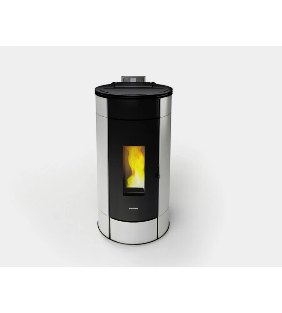 STUFA A PELLET ERMETICA FREEPOINT "GLOBE" BIANCO 11 KW