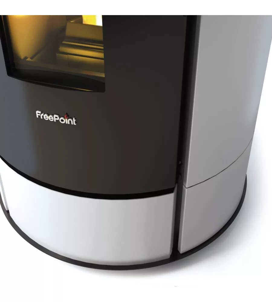 STUFA A PELLET ERMETICA FREEPOINT "GLOBE" BIANCO 11 KW