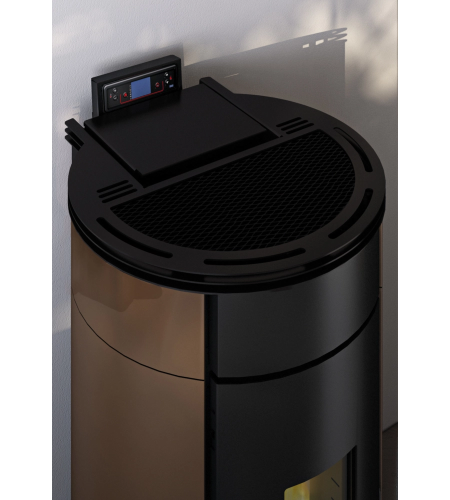 STUFA A PELLET ERMETICA FREEPOINT "GLOBE" MOKA 11 KW