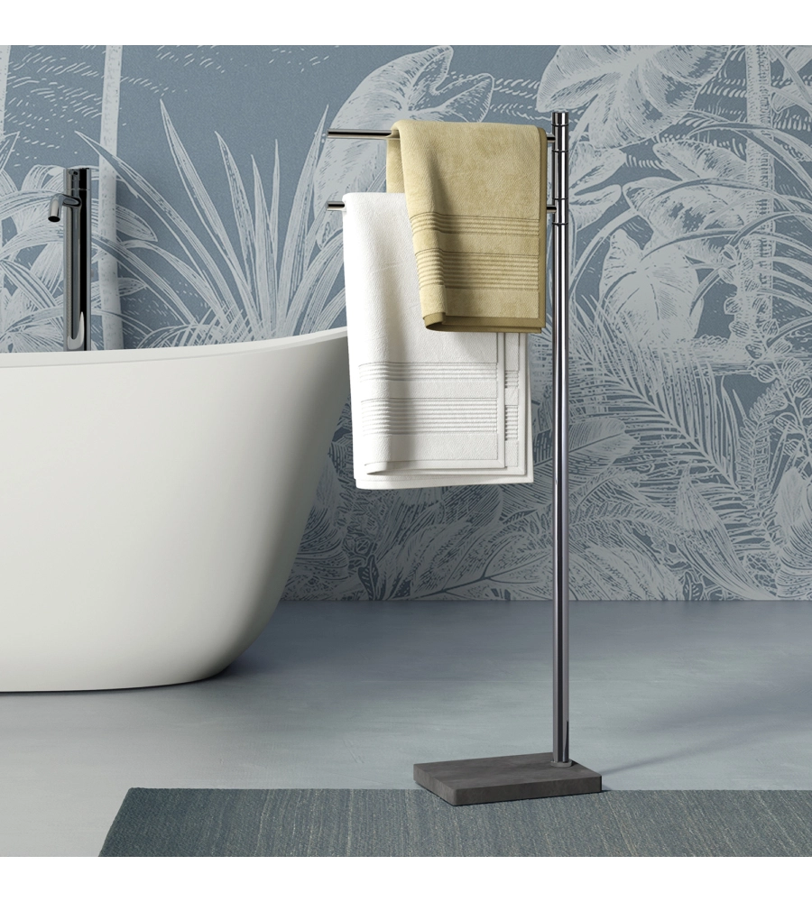 PIANTANA PORTASALVIETTE GEDY "TRILLY" IN ACCIAIO INOX GRIGIO