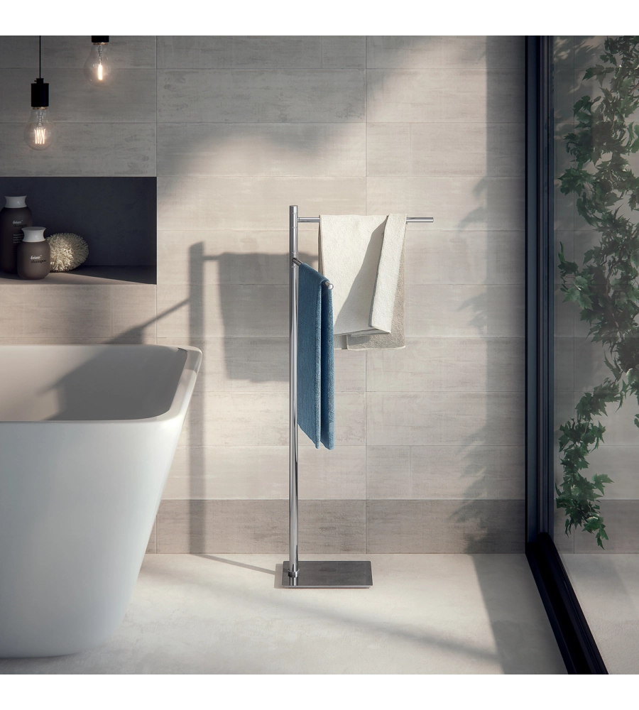 PIANTANA PORTASALVIETTE GEDY "TRILLY" IN ACCIAIO INOX CROMATO